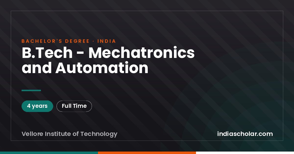 B.Tech - Mechatronics and Automation